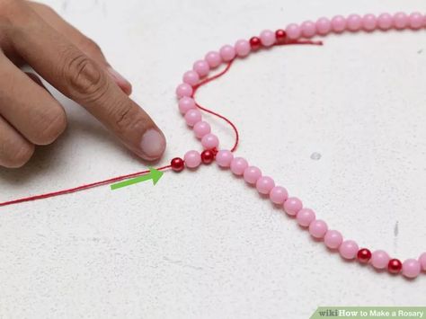 Rosary Making Tutorials, Beaded Rosary Diy, Diy Rosary Beads, How To Make A Rosary, Diy Rosary Necklace, Beading Basics, Make A Rosary, Rosary Ideas, Diy Rosary