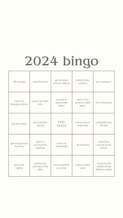 Planing For 2025, Bujo Bingo Ideas, Vision Board Bingo 2025, Vision Board Bingo Ideas, 2025 Bingo Ideas, 2025 Vision Board Bingo, Bingo Vision Board, Vision Board Bingo, Vision Board Topics