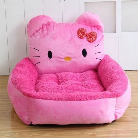 #hellokitty Dog Beds For Medium Dogs, Cat Paradise, Hello Kitty Cat, Hello Kitty Bed, Kitty Wallpaper Aesthetic, Hello Kitty Wallpaper Aesthetic, Black Hello Kitty Wallpaper, Dog Bed Mat, Black Hello Kitty