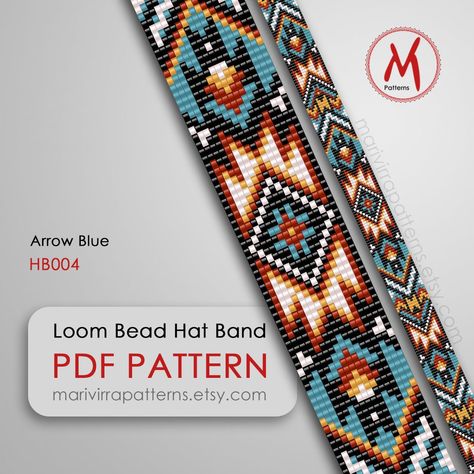 Beaded Belts Patterns, Beaded Hat Bands, Native American Beadwork Patterns, Native Beading, Native Beading Patterns, Hat Bands, Bead Loom Pattern, Beadwork Designs, Beaded Hat