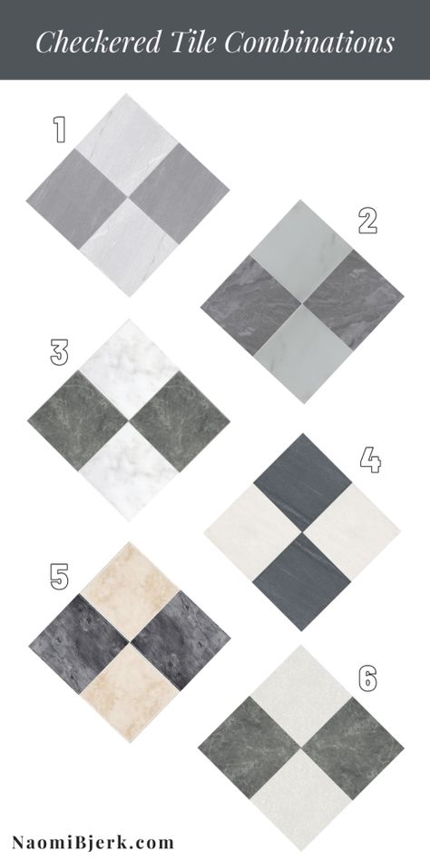 Harlequin Tile Floor Kitchen, Diamond Pattern Tile Floor Bathroom, Checkered Slate Floor, Gray And White Kitchen Floor Tile, Diamond Tile Pattern Floor, Black And White Herringbone Floor, Gray Checkerboard Floor, Harlequin Floors Bathroom, Timeless Laundry Room Floor