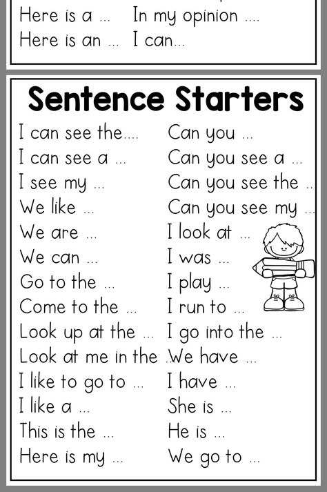 Sentence Starters for Kindergarten and 1st Grade The Senses from sentence starters for kindergarten, image source: k12reader.com Us State Map Quiz Printable 2nd Grade Writing, 1st Grade Writing, First Grade Writing, Work On Writing, Sentence Starters, Sentence Writing, Kindergarten Writing, Education Kindergarten, Writing Lessons