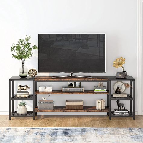 Large Tv Console, 65 Inch Tv Stand, Industrial Tv Stand, Rustic Tv Stand, Tv Console Table, Solid Wood Tv Stand, Wooden Console Table, Wooden Console, Entertainment Console