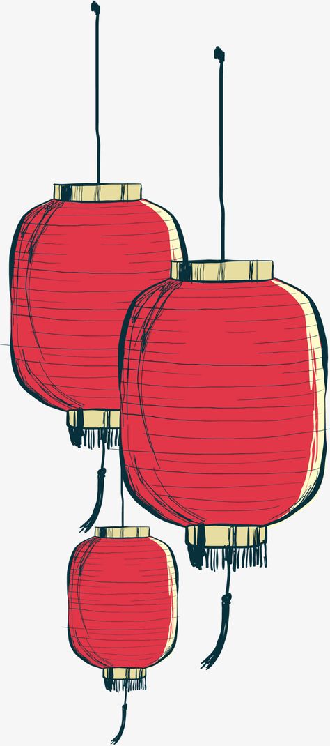 Tanglung Cina, Lantern Drawing Simple, Chinese Lantern Drawing, Cherry Blossom Lantern, Lanterns Drawing, Lantern Drawing, Lantern Illustration, Lantern Tattoo, Lantern Art