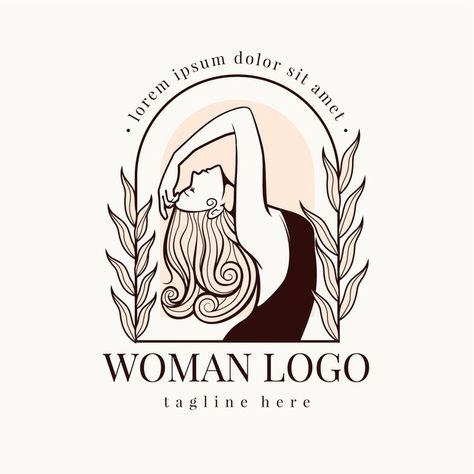 Sewing Business Logo, Free Business Logo, Hand Drawn Logo Design, Hair Salon Logos, Women Logo, Business Vision, Logo Hair, Free Logo Templates, Woman Logo