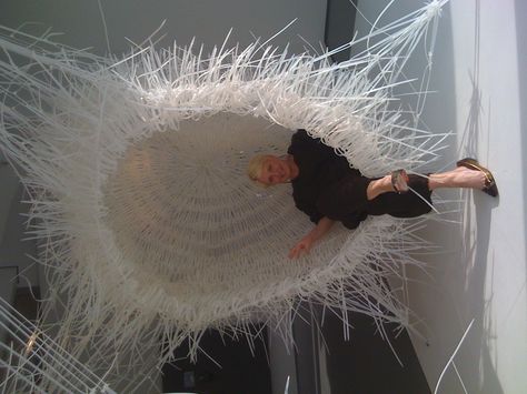 Incredible! Art Basel installation! made completely out of plastic cable ties... Zip Tie Art, Contemporary Baskets, Dance Crafts, Incredible Art, Textile Sculpture, Plastic Art, Giant Paper Flowers, Cable Tie, Cable Ties