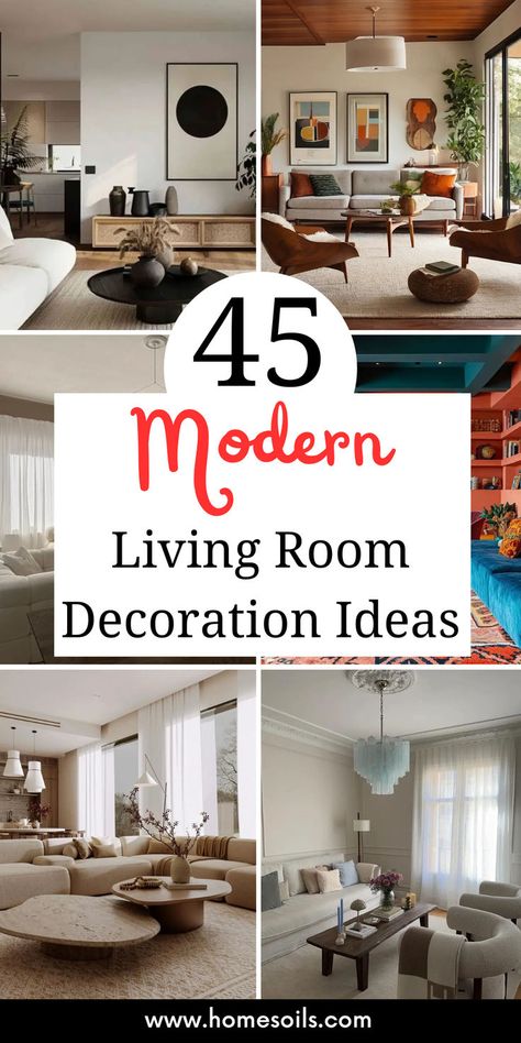 Elevate your space with 45 modern living room decoration ideas that combine contemporary style and comfort. Discover these inspiring designs on our website. Friend Giving, Stylish Living Room Ideas, Classy Home Decor, Modern Living Room Decor Ideas, Living Room Unique, Bold Eclectic, Cozy Scandinavian, Modern Apartment Living Room, Contemporary Decor Living Room