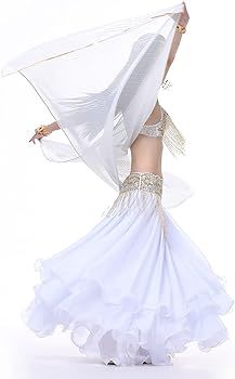 KADBLE Shinning Spot Stage Dancewear Scarves, Belly Dance Shawls, Belly Dance Veils Costume Outfit Scarf,210x95cm/6.9x3.1ft, White, 210x95cm/6.9x3.1ft : Amazon.ca: Clothing, Shoes & Accessories Belly Dance Veil, Belly Dance Skirt, Black Desktop, Fabric Scarf, Dance Skirt, Skirt White, Costume Outfits, White Skirts, Belly Dance