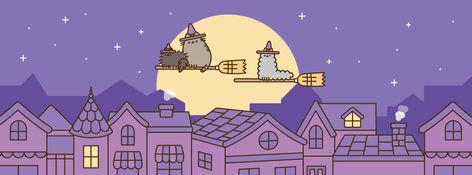 Pusheen Halloween, Halloween Facebook Cover, Pusheen The Cat, Pusheen Cute, Puppy Wallpaper, Halloween Background, Posca Art, Pusheen Cat, Witch Cat