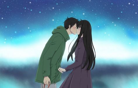 Tags: Anime, Kimi ni Todoke, Kuronuma Sawako, Kazehaya Shouta, Stars (Sky), Kiss On The Lips, Pixiv Id 428077 Shojo Anime, Anime Store, Cute Anime Couples, Me Me Me Anime, Anime Love, Anime Images, Manga Art, Cartoon Art, Aesthetic Anime