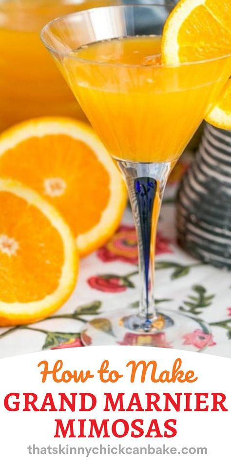 Mimosa Recipe Champagne, Grand Marnier Drinks, Grand Marnier Cocktail, Mimosas Recipe, Best Mimosa Recipe, Fruit Champagne, Tailgate Drinks, Elegant Brunch, Sparkly Champagne