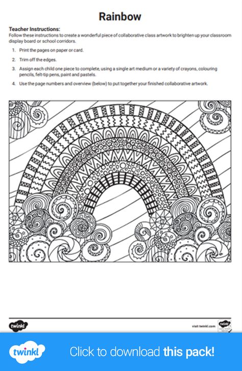 Create a magical display with this colouring activity! Assign each child a page to colour in and then place all of the pages together to make a beautiful rainbow display piece. This could be a great transition project or is a great way to start the school year with your new class. Click to download and find more transition ideas and activities over on the Twinkl website. #rainbow #collaborativeart #twinkl #teachingresources #twinklresources #mindfulnesswithchildren #colouring #classroomdisplay Rainbow Guides Activities, Class Artwork, Rainbow Display, Transition Ideas, Wellbeing Activities, Single Art, Mindfulness Colouring, Color Words, Star Coloring Pages