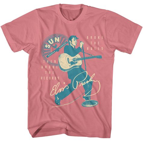 Product categories ELVIS SUN RECORDS Archive | T-Shirts by American Classics OnLine Elvis Shirt, Elvis Presley Shirt, King Of Rock And Roll, Sun Records, Classic Rock And Roll, Rhythm And Blues, Vintage Music, Pink Shirt, Contemporary Fashion