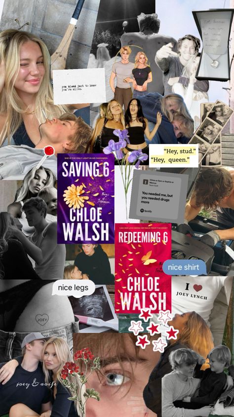 saving 6 redeeming 6 joey and aoife chloe walsh boys of tommen Joey And Aoife, Redeeming 6, Book Collage, Boys Of Tommen, Romance Series Books, Chloe Walsh, Romantic Books, Romance Series, Book Boyfriends