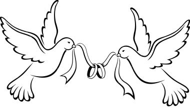 Love Doves Clipart - Clipart Suggest Love Birds Drawing, Love Heart Tattoo, Marshmello Wallpapers, Shadi Card, Wedding Symbols, Wedding Birds, Wedding Doves, Dove Tattoo, Wedding Drawing