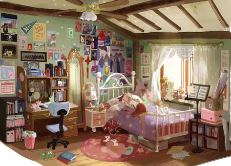 Layout Reference, Bedroom Drawing, Bg Design, Concept Development, Back Art, Animation Design, Environment Design, Environment Concept Art, Environmental Art