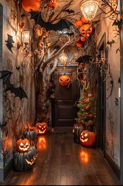 Halloween Decor Diy, Classy Halloween, Casa Halloween, Creepy Halloween Decorations, Diy Halloween Decor, Adornos Halloween, Halloween Porch, Halloween Displays, Theme Halloween