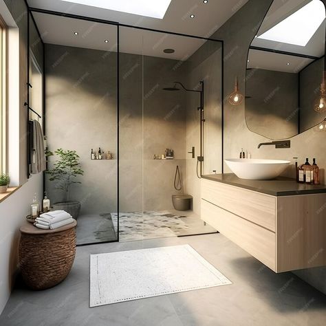 Premium AI Image | Nordic scandinavian and minimalist style bathroom interior with wooden details generative ai Japan Bathroom Design, Nordic Bathroom Scandinavian Style, Bathroom Scandinavian Style, Bathroom Designs 2023, Scandinavian Interior Bathroom, Nordic Style Interior Design, Scandinavian Minimalist Interior, Nordic Style Bathroom, Japanese Style Bathroom