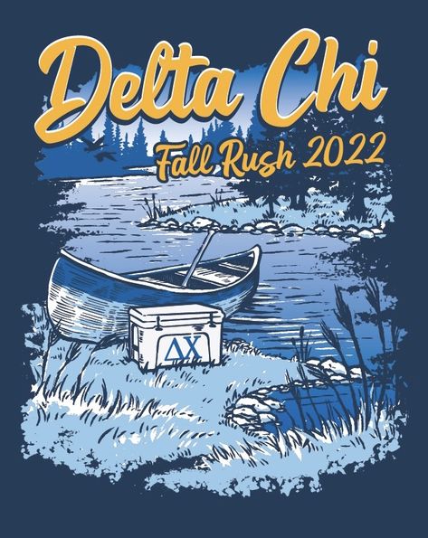 Delta Chi Shirts | Delta Chi Designs | Delta Chi Recruitment | Fall Recruitment | Recruitment | Fishing | Lake | Fraternity Cooler | FraterniTees | Custom Apparel | Fraternity Shirt | Greek Apparel | Custom Art Fraternity Shirt Design, Fraternity Cooler, Greek Designs, Fraternity Coolers, Rush Shirts, Delta Chi, Fishing Lake, Free T Shirt Design, Greek Design