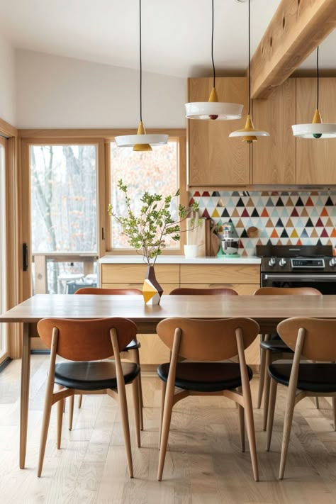 Remodel your kitchen into a mid-century modern style using these tips and ideas. Midcentury Kitchen Remodel, Small Kitchen Reno, Attic Addition, Mid Century Modern Remodel, Mcm Dining Room, Mid Century Modern Kitchen Remodel, Mid Mod Kitchen, Mid Century Modern Kitchen Design, Midcentury Modern Decor