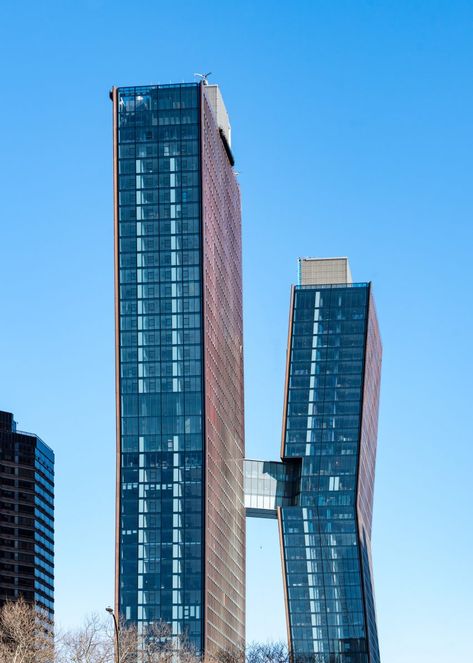 American Copper Building by SHoP Architects High Rise Building Facade Design, High Rise Building Facade Architecture, Tall Residential Buildings, Highrise Facade Architecture, Copper Facade Architecture, Water Damaged Ceiling, Wooden Skyscraper, New York Projects, Shop Architects