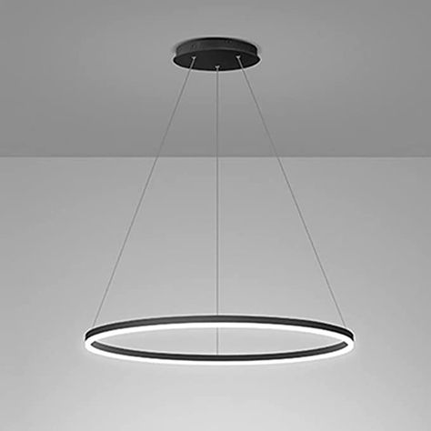 Hanging Lights In Office, Circle Ceiling Light, Simple Chandelier For Living Room, Hanging Pendant Lights Living Room, Chandelier For Office, Sitting Room Lights, Hanging Lights Living Room, Circular Pendant Light, Circle Pendant Light