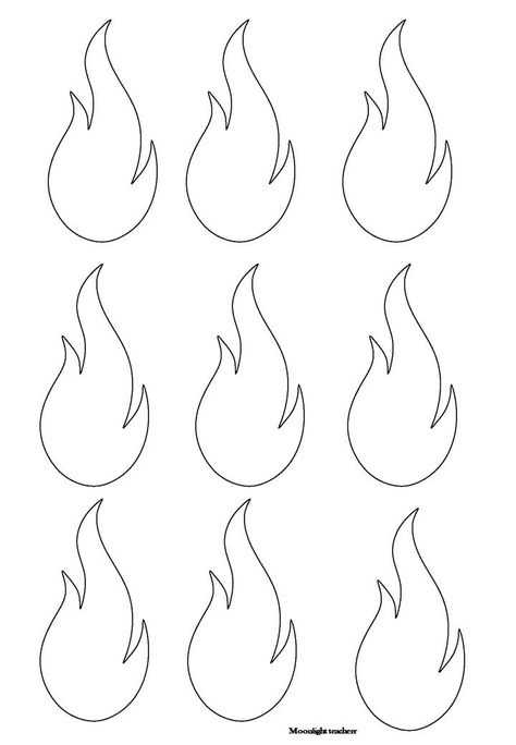 Printable Fire Flames, Fire Hydrant Craft, Samuel Bible, Aboriginal Art For Kids, Fire Country, Fire Crafts, Paper Fire, Fiery Furnace, Sunday School Coloring Pages