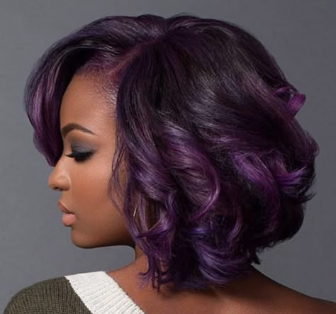 American Hairstyles, Ombré Hair, Relaxed Hair, Summer Hair Color, Hair Color For Black Hair, Shoulder Length Hair, Hair Color Trends, Short Bob, Bob Cut