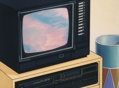 Tranquility Aesthetic, Retro Anime Aesthetic, Vaporwave Anime, 90s Anime Aesthetic, Lofi Music, Music Beats, Aesthetic Gifs, Vintage Anime, Retro Anime