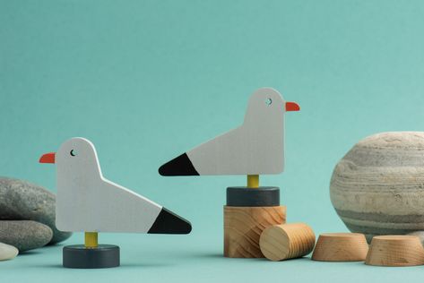 Carved Wooden Animals, Seagulls Flying, Wood Bird, Wooden Bird, Bird Sculpture, Unique Collectibles, Wooden Animals, Santorini Greece, Bird Toys