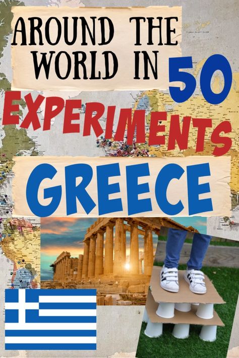 Ancient Greece Crafts, Ancient Greece Lessons, Ancient Greece Projects, Greek Mythology Lessons, Ancient Greece Activities, Greek Activities, Greek Buildings, Greek Crafts, Science Stem