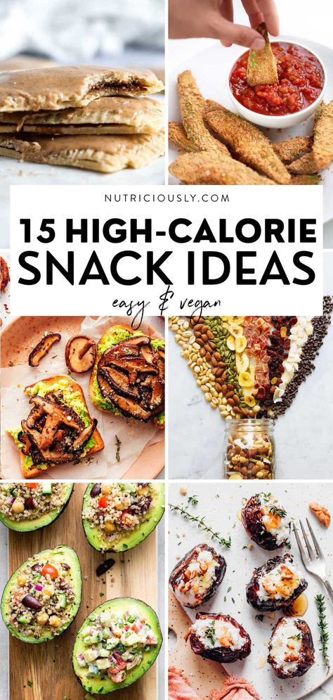 Try these healthy high-calorie snacks for easy weight gain! Perfect for kids, athletes, elderly, or those with a small appetite. Easy vegan recipe ideas featuring smoothies, avocado fries, smoothies, and pudding. Healthy High Calorie Snacks, Vegan Weight Gain, Low Calorie Recipes Snacks, High Calorie Breakfast, High Calorie Snacks, Calorie Snacks, Vegan Kids Recipes, Quick Healthy Snacks, Weight Gain Meals