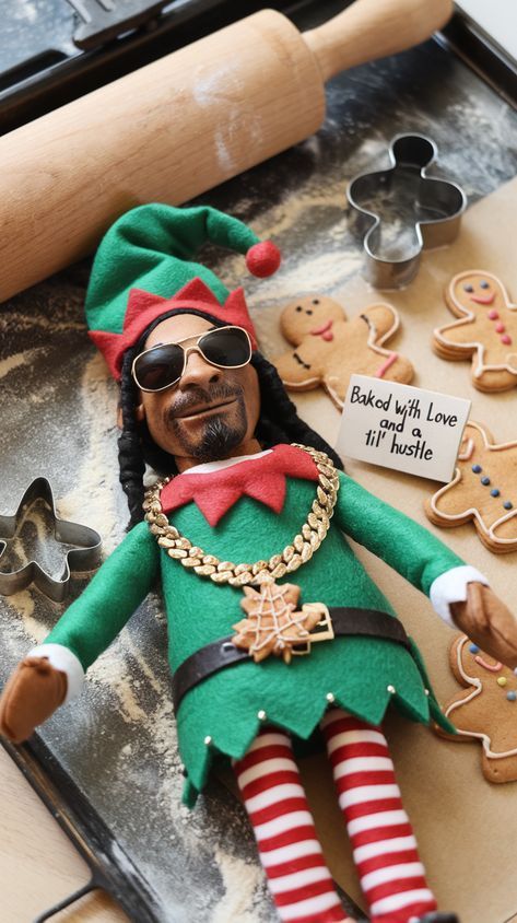 Elf On The Shelf With Snoop On The Stoop, Funny Elf On Shelf Ideas For Adults, Snoop And Martha Elf, Martha And Snoop Elf Ideas, Martha On The Mantle Ideas, Snoop On The Stoop Letter, Snoop Dog Elf Ideas, Snoop Dogg Elf Ideas, Snoop On A Stoop Ideas For Work