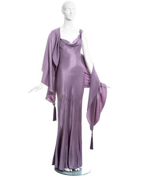 Dress And Shawl, Galliano Dress, Satin Evening Dress, Dress With Shawl, Satin Evening Dresses, Prom Style, John Galliano, Gorgeous Gowns, Dream Dress