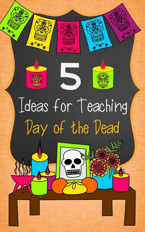 Dia De Los Muertos Party Ideas, Dia De Los Muertos Decorations Ideas, Den Mrtvých, Day Of The Dead Party, Spanish Holidays, Learn Spanish Online, Spanish Lesson Plans, Day Of Dead, High School Spanish