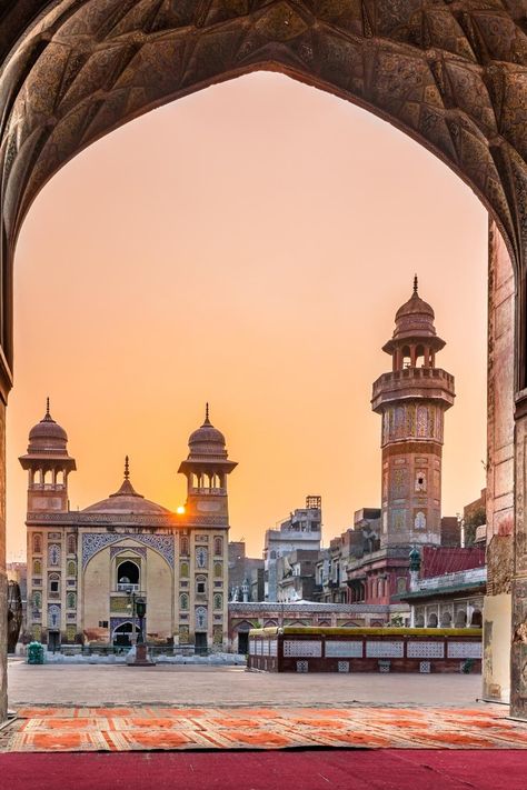 Wazir Khan Mosque, Mughal Architecture, Tile Work, Cultural Heritage, Taj Mahal, Travel Destinations, Pakistan, Around The Worlds, Tile