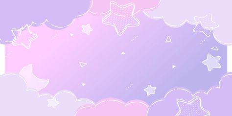 Kawaii Background Purple, Twitch Background Aesthetic, Ipad Background Aesthetic Purple, Kawaii Laptop Background, Youtube Aesthetic Background, Little Spaces Aesthetic Banner, Pastel Pc Wallpaper, Cute Keyboard Wallpapers, Cute Purple Banner