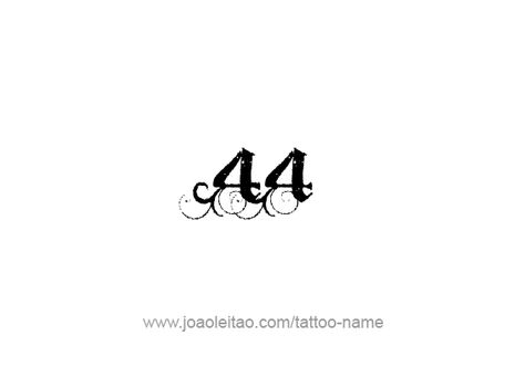 44 Tattoo Number, 44 Tattoo, Tattoos With Names, Latin Tattoo, Tattoo Number, Baby Tattoo, Number Tattoo, Number Tattoos, Design Number