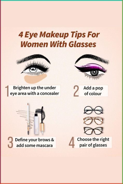 First Time Makeup User Tips, Eye Makeup With Glasses Ideas, Makeup With Glasses, Makeup Routine Guide, Women With Glasses, Makeup Basics, Bad Eyesight, Bird Makeup, Glass Makeup