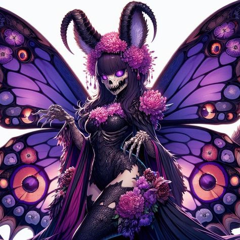 Moth Girl, Dark Character, Fantasy Concept, Cute Stuff, Fantasy Concept Art, Creepy Cute, Black Magic, Concept Art, Character Art