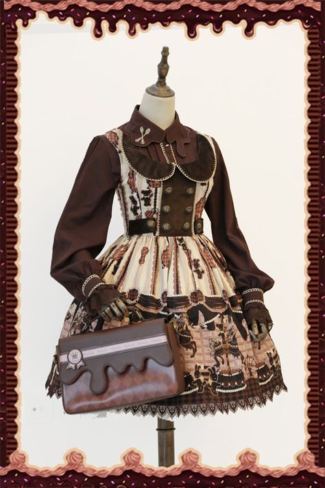 Chocolate Clothes, Corset Lacing, Lolita Outfits, Steampunk Clothing, Sweet Lolita, Online Dress Shopping, Lolita Dress, Gothic Lolita, Lolita Fashion