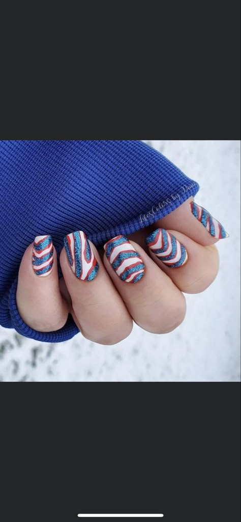 Buffalo Bills Zubaz Nails, Buffalo Bill Nails, Zubaz Nails, Buffalo Bills Nails Design, Buffalo Bills Diy, Bills Nails, Buffalo Bills Zubaz, Buffalo Bills Nails, Buffalo Bills Game Day