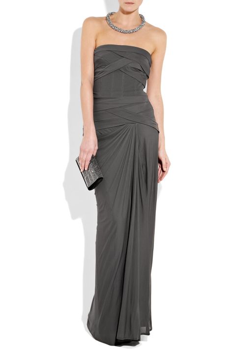 Charcoal Dress Outfit, Grey Dress Formal, Charcoal Dress, Amanda Wakeley, Amanda Dress, Strapless Gown, Grey Dress, 20 Pounds, Dress Formal