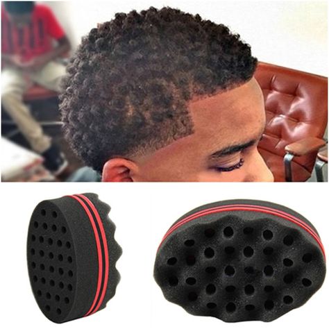 Hairstyle Twist, Temp Fade, Mini Afro, Hair Sponge, Black Boys Haircuts, Afro Hairstyles Men, Magic Sponge, Black Hairstyle, Afro Curls