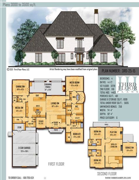 $1600.00 House Plan 9 sets Safe Room In Closet, House Plan With Theater Room, Two Story Master On Main House Plans, 3rd Floor Master Suite, Two Story Great Room Floor Plan, Two Story House Plan With Main Floor Master, Room In Closet, Acadian Cottage, Fireplace Grill