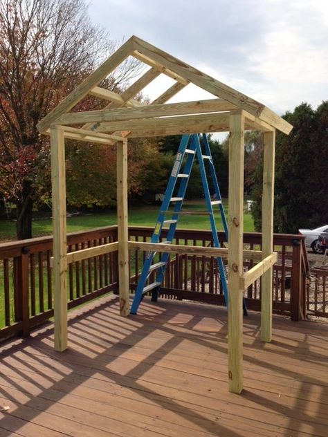 Pergola Entrance, Grill Canopy, Bbq Shed, Bbq Gazebo, Diy Gazebo, Pergola Diy, Hot Tub Gazebo, Diy Grill, Grill Gazebo