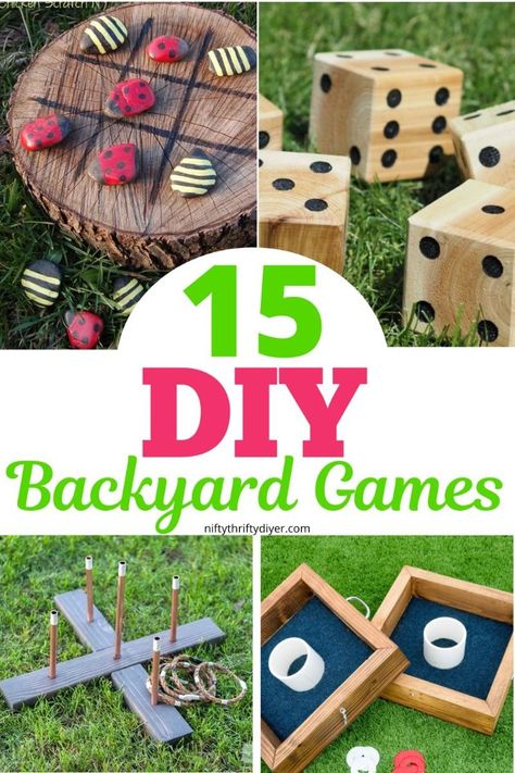 [AffiliateLink] Diy Backyard Games-Get Ready For Endless Summer Fun With These 49 Diy Backyard Games! From Classic Lawn Games To Creative New Ideas, These Easy-To-Make Activities Are Perfect For Family Gatherings, Bbqs, Or Just Entertaining The Kids Outdoors. Create Lasting Memories With Budget-Friendly Games That Everyone Will Love. Whether You're Hosting A Big Event Or A Casual Weekend Hangout, These Diy Outdoor Games Are Sure To Bring On The Smiles. Start #backyardgamesforkidsparty Kids Backyard Party Games, Diy Backyard Party Ideas On A Budget, Diy Yard Games For Kids, Lawn Games Party, Fun Backyard Ideas For Adults, Outdoor Game Ideas, Diy Garden Games, Backyard Games For Kids, Diy Outdoor Games