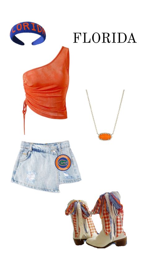 #gameday #gamedayfit #florida Uf Gameday Outfit Florida Gators, University Of Florida Gameday Outfit, Florida Gators Gameday Outfits, Uf Game Day Outfit, Uf Gameday Outfit, Uf Tailgate, Auburn Gameday Outfit, Clemson Gameday, Auburn Gameday