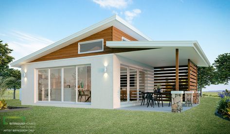 Mini-Tego 78 Stand Alone Granny Flat Design | Stroud Homes Granny Flat Ideas, Granny Flat Plans, Stroud Homes, Flat House Design, Granny Pods, Garage Guest House, Backyard Cottage, Granny Flats, Cottage Floor Plans