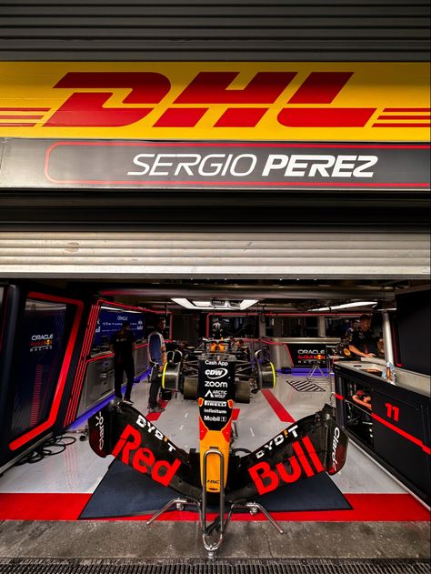 Red bull garage 2023 F1 Garage, Red Bull F1, Sergio Perez, Red Bull Racing, 2025 Vision, Higher Design, Red Bull, Grand Prix, Formula 1